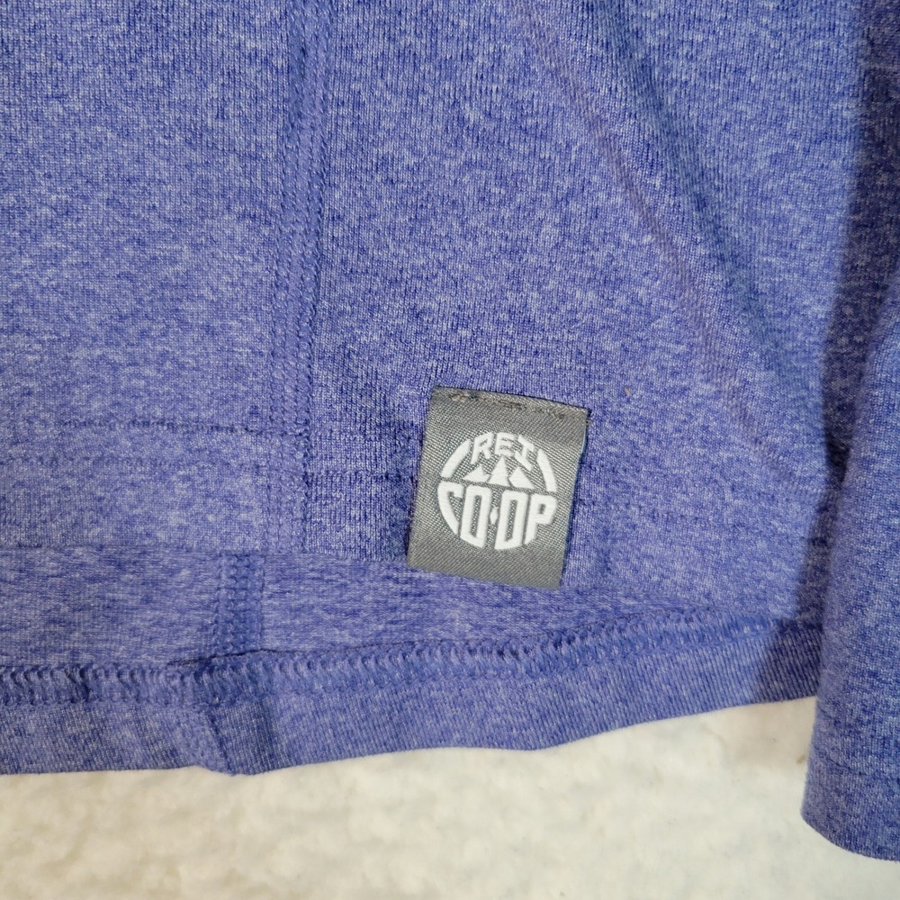 REI Co-op Quarter Zip Pullover Womens Size M Purple Heathered Long Sleeve Active - Picture 2 of 11